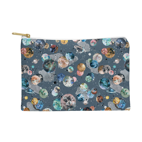 Ninola Design Space Planets Galaxy Dark Grey Pouch