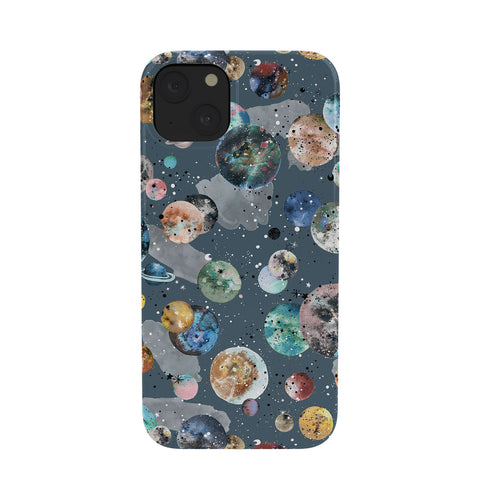 Ninola Design Space Planets Galaxy Dark Grey Phone Case