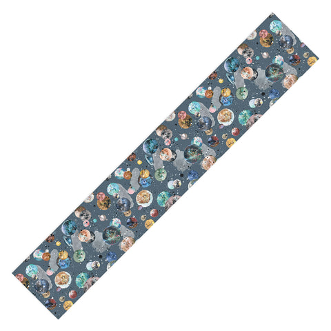 Ninola Design Space Planets Galaxy Dark Grey Table Runner