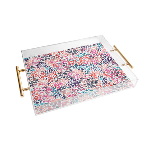 Ninola Design Speckled Painting Watercolor Stains Acrylic Tray