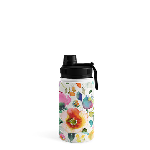 Ninola Design Spring Artistic Poppies Multicolor Water Bottle