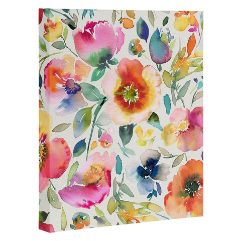 Ninola Design Spring Artistic Poppies Multicolor Art Canvas