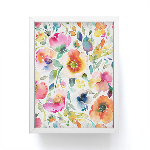 Ninola Design Spring Artistic Poppies Multicolor Framed Mini Art Print