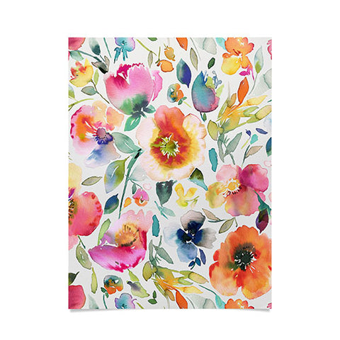 Ninola Design Spring Artistic Poppies Multicolor Poster