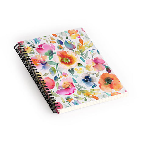 Ninola Design Spring Artistic Poppies Multicolor Spiral Notebook