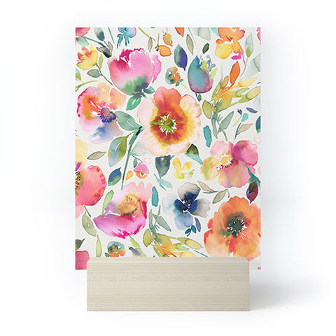 Ninola Design Spring Artistic Poppies Multicolor Mini Art Print
