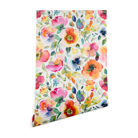 Ninola Design Spring Artistic Poppies Multicolor Wallpaper