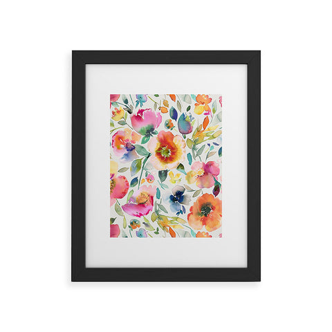 Ninola Design Spring Artistic Poppies Multicolor Framed Art Print