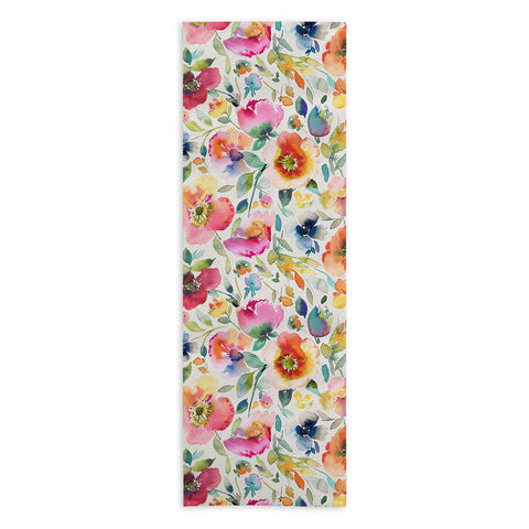 Ninola Design Spring Artistic Poppies Multicolor Yoga Towel