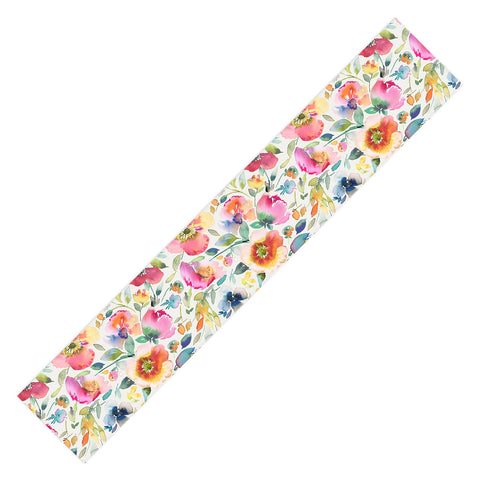Ninola Design Spring Artistic Poppies Multicolor Table Runner