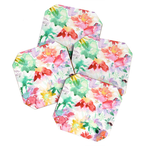 Ninola Design Spring memories floral painting Coaster Set