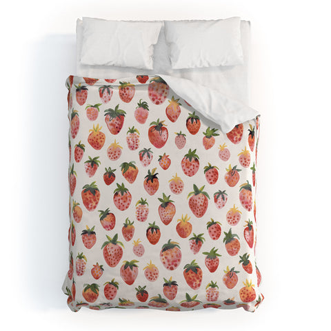 Ninola Design Strawberries Countryside Summer Duvet Cover