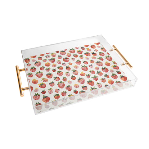 Ninola Design Strawberries Countryside Summer Acrylic Tray