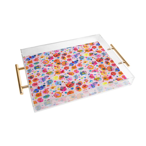 Ninola Design Summer Festival Naive Flowers Acrylic Tray