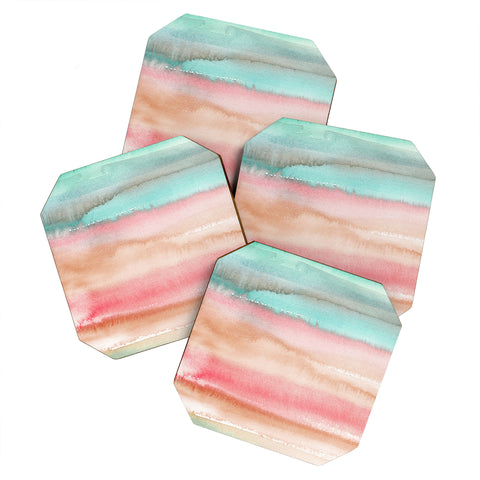 Ninola Design Summer Gradient Watercolor Coaster Set