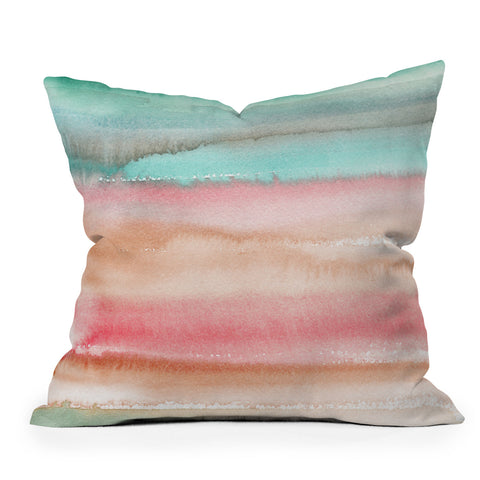 Ninola Design Summer Gradient Watercolor Outdoor Throw Pillow