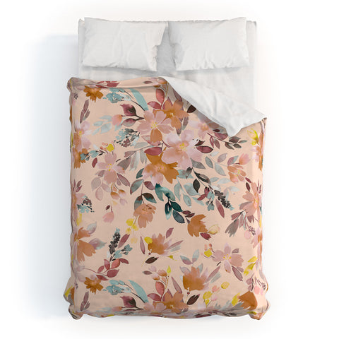 Ninola Design Summer Moroccan Floral Pink Duvet Cover