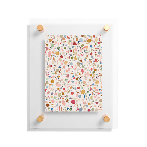 Ninola Design Terrazzo Pebbles Speckled Confetti Texture Floating Acrylic Print