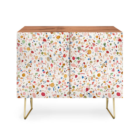 Ninola Design Terrazzo Pebbles Speckled Confetti Texture Credenza