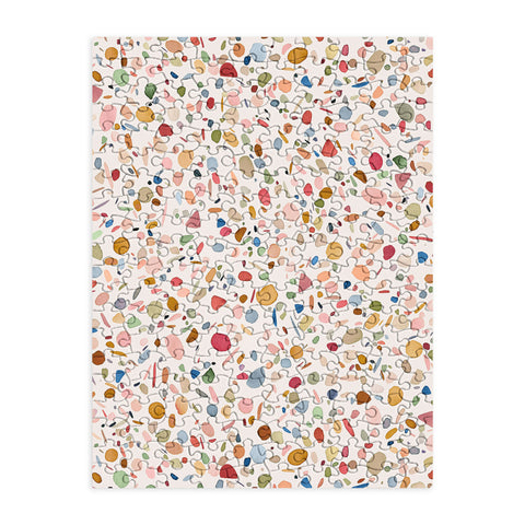 Ninola Design Terrazzo Pebbles Speckled Confetti Texture Puzzle