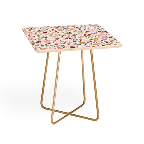 Ninola Design Terrazzo Pebbles Speckled Confetti Texture Side Table