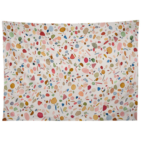 Ninola Design Terrazzo Pebbles Speckled Confetti Texture Tapestry