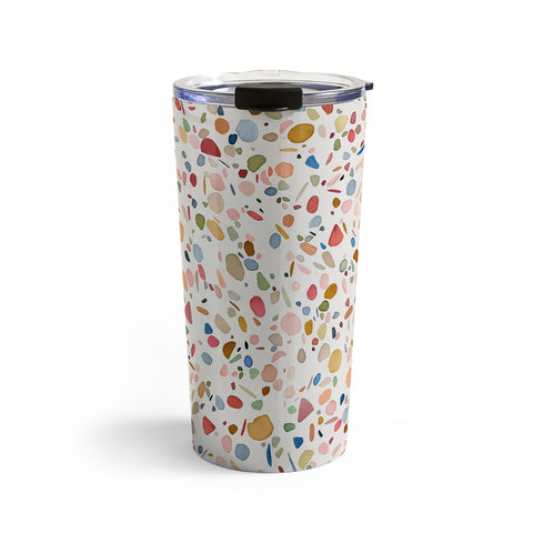 Ninola Design Terrazzo Pebbles Speckled Confetti Texture Travel Mug
