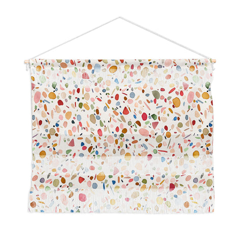 Ninola Design Terrazzo Pebbles Speckled Confetti Texture Wall Hanging Landscape