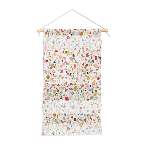 Ninola Design Terrazzo Pebbles Speckled Confetti Texture Wall Hanging Portrait