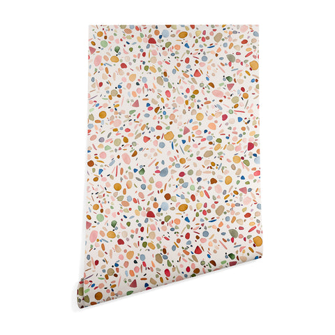 Ninola Design Terrazzo Pebbles Speckled Confetti Texture Wallpaper