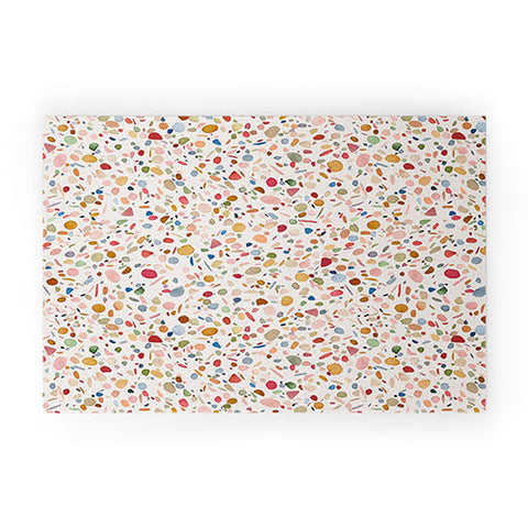 Ninola Design Terrazzo Pebbles Speckled Confetti Texture Welcome Mat