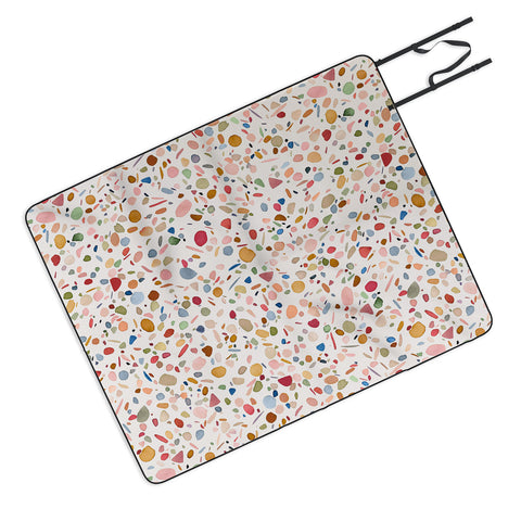 Ninola Design Terrazzo Pebbles Speckled Confetti Texture Picnic Blanket