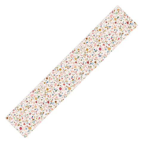 Ninola Design Terrazzo Pebbles Speckled Confetti Texture Table Runner