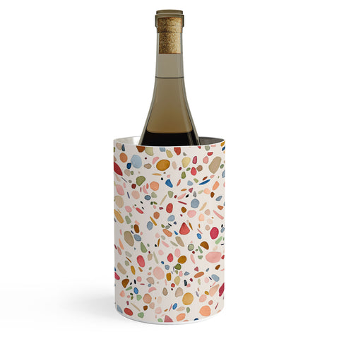 Ninola Design Terrazzo Pebbles Speckled Confetti Texture Wine Chiller