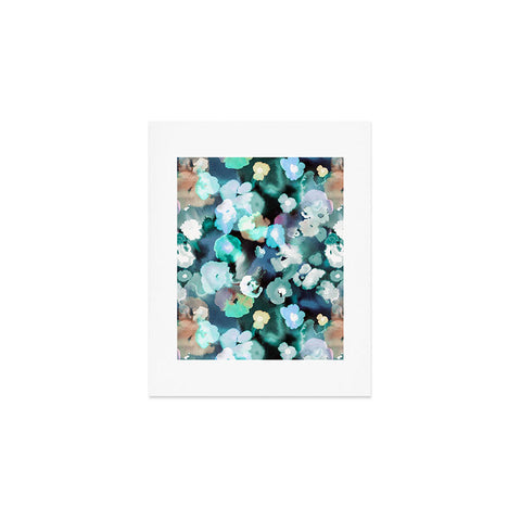Ninola Design Textural Flowers Light Blue Art Print