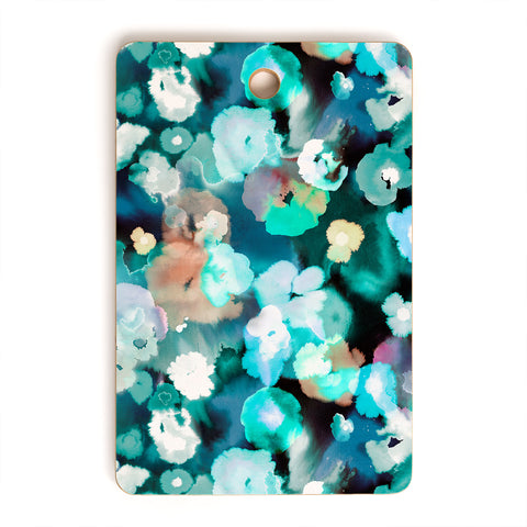 Ninola Design Textural Flowers Light Blue Cutting Board Rectangle