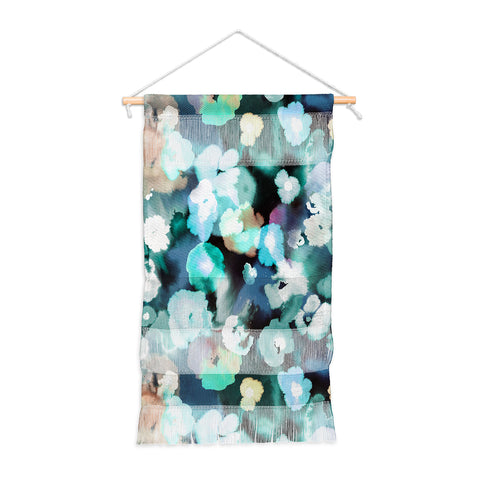 Ninola Design Textural Flowers Light Blue Wall Hanging Portrait