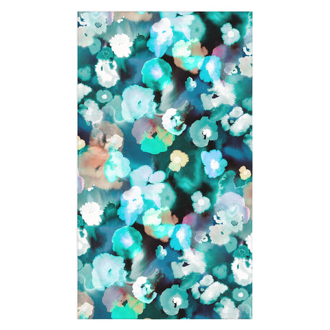 Ninola Design Textural Flowers Light Blue Tablecloth