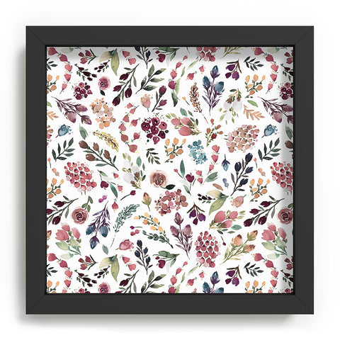 Ninola Design Tiny Flowers Perennial Pleasures Recessed Framing Square