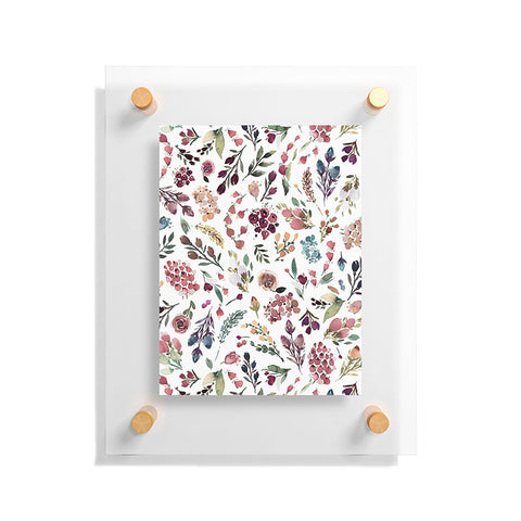 Ninola Design Tiny Flowers Perennial Pleasures Floating Acrylic Print