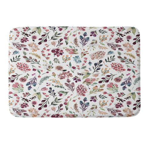 Ninola Design Tiny Flowers Perennial Pleasures Memory Foam Bath Mat