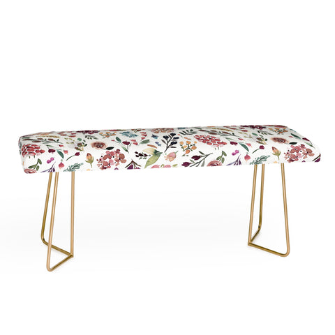 Ninola Design Tiny Flowers Perennial Pleasures Bench