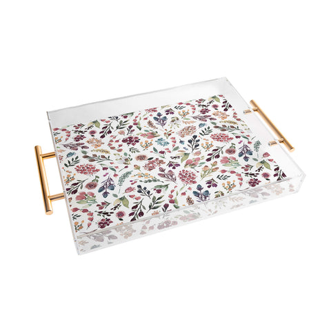 Ninola Design Tiny Flowers Perennial Pleasures Acrylic Tray
