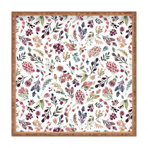 Ninola Design Tiny Flowers Perennial Pleasures Square Tray