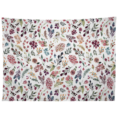 Ninola Design Tiny Flowers Perennial Pleasures Tapestry