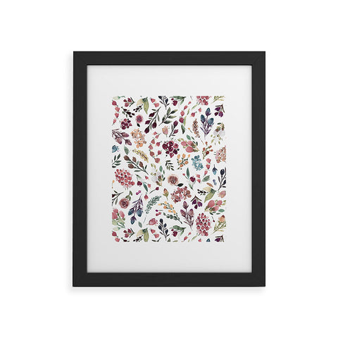 Ninola Design Tiny Flowers Perennial Pleasures Framed Art Print