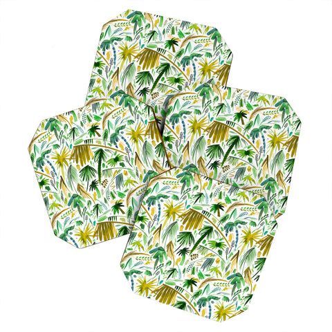 Ninola Design Tropical Expressive Palms Coaster Set
