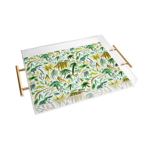 Ninola Design Tropical Expressive Palms Acrylic Tray