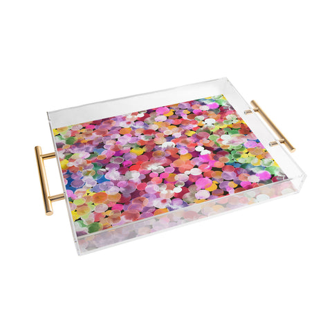 Ninola Design Watercolor Dots Candy Acrylic Tray
