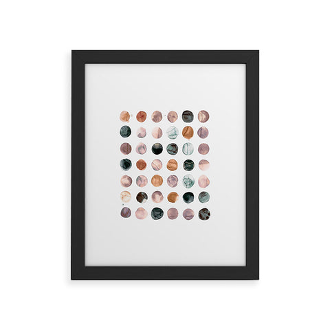 Ninola Design Watercolor Dots Snow Fallen Framed Art Print havenly
